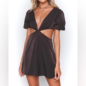COPY - Beginning boutique v neck puff sleeve mini dress